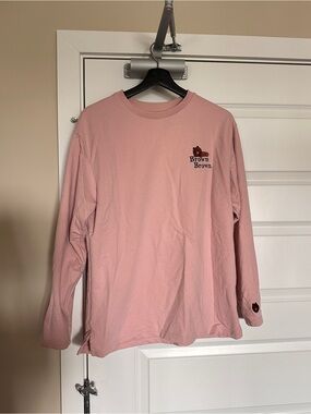 LINE FRIENDS Brown Brown Pink Long Sleeve T-Shirt Size S